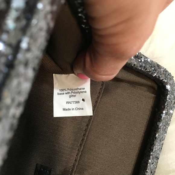 J. Crew Magnetic Silver Glitter Sparkle Clutch - Picture 12 of 12